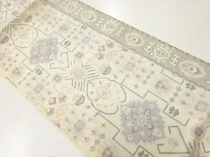 アンティーク　花更紗模様織出し袋帯（材料）